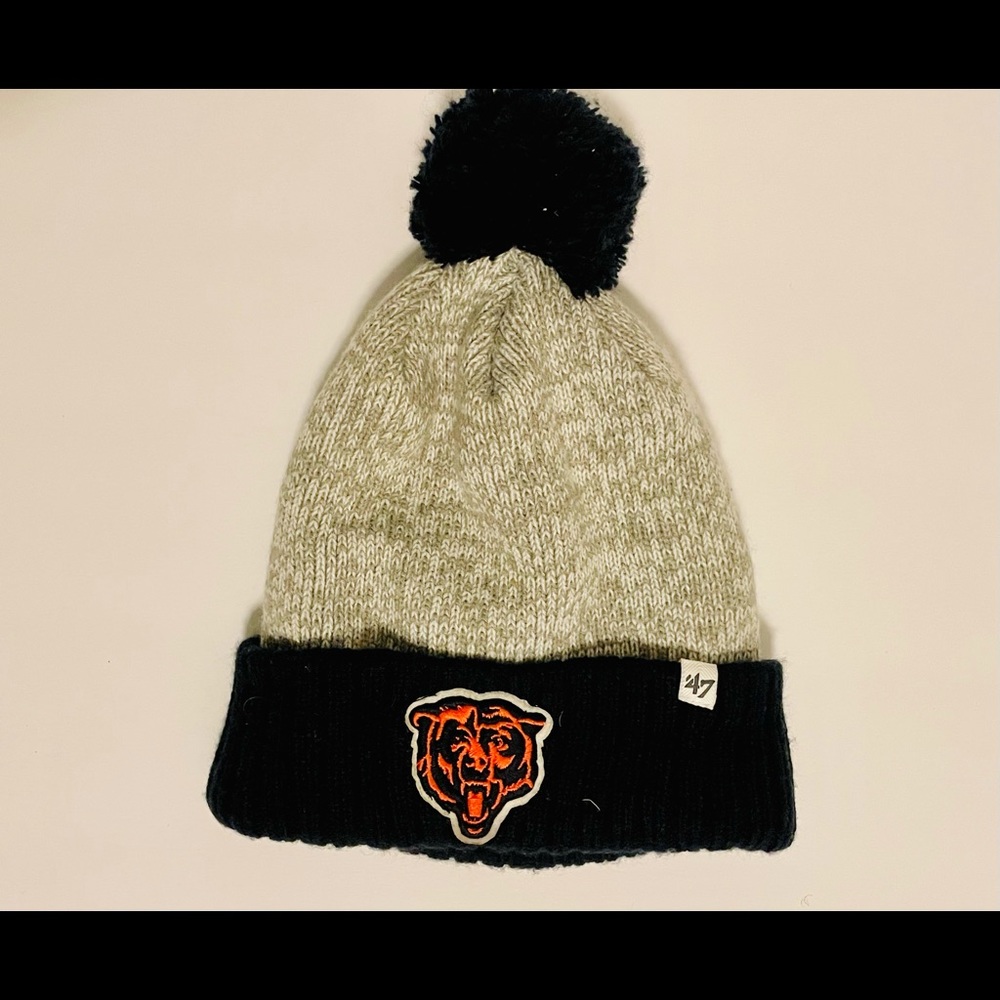 '47 Chicago Bears NFL Static Knit Cuffed Knit Pom